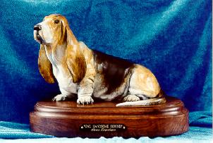 bronze dog sculptures
